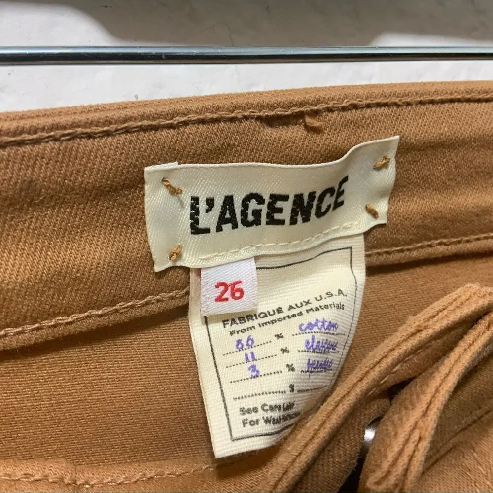 L'Agence Skinny Leg Pants size 26 Tan